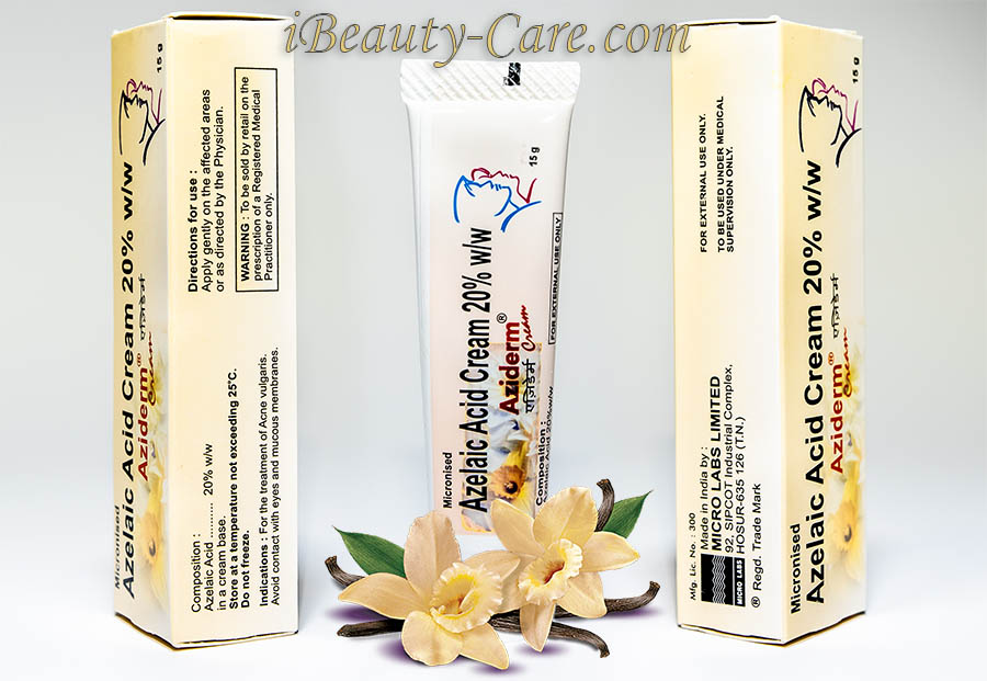 Aziderm cream Skinoren tube box