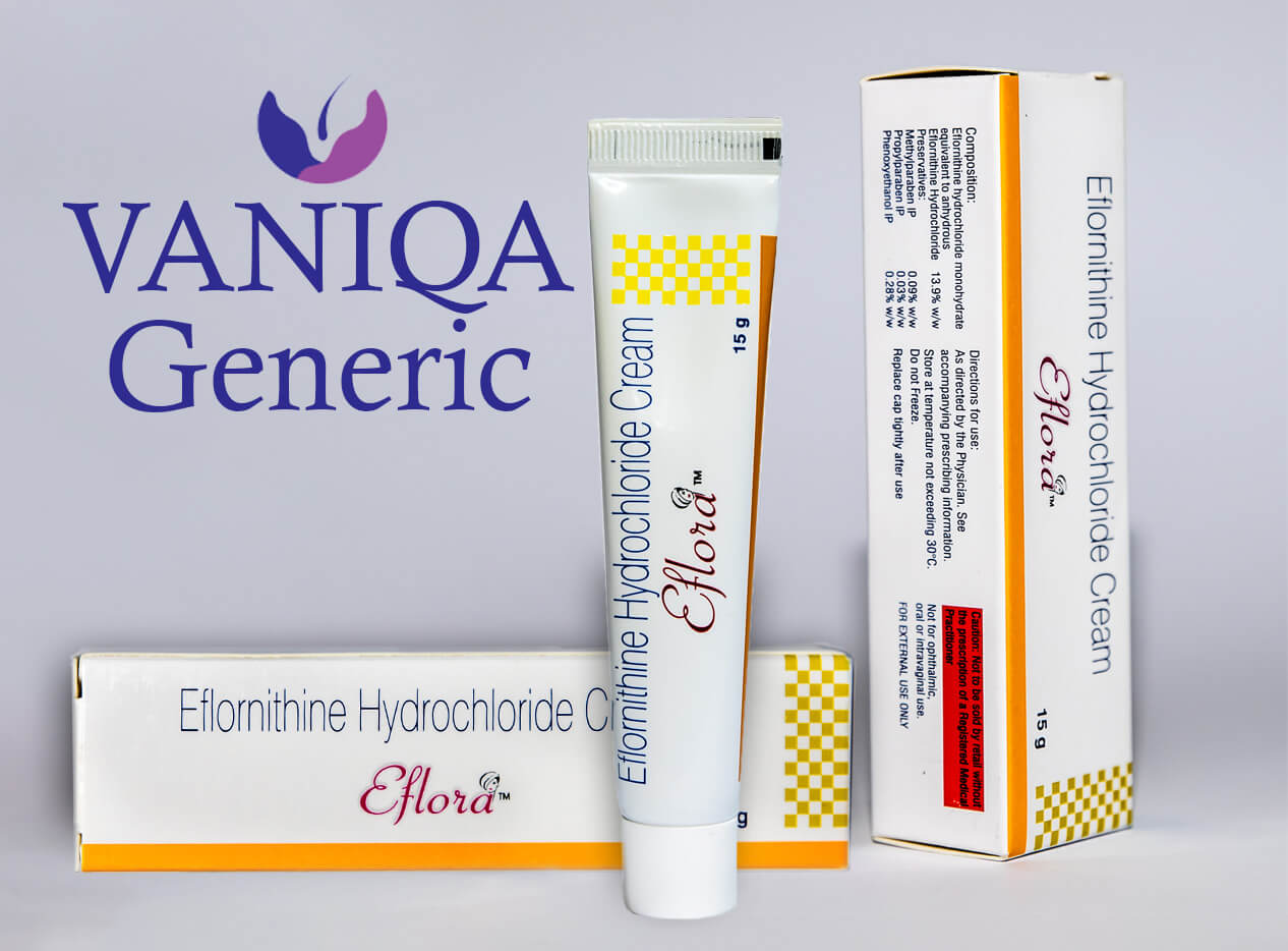 Vaniqa generic tube and box