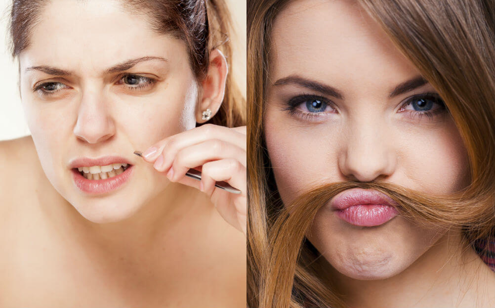 woman mustache